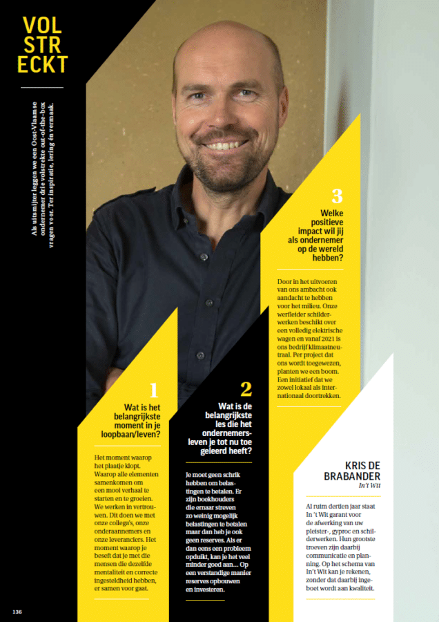 Kris De Brabander beantwoordt 3 out-of-the-box vragen over ondernemerschap in Sterck Magazine