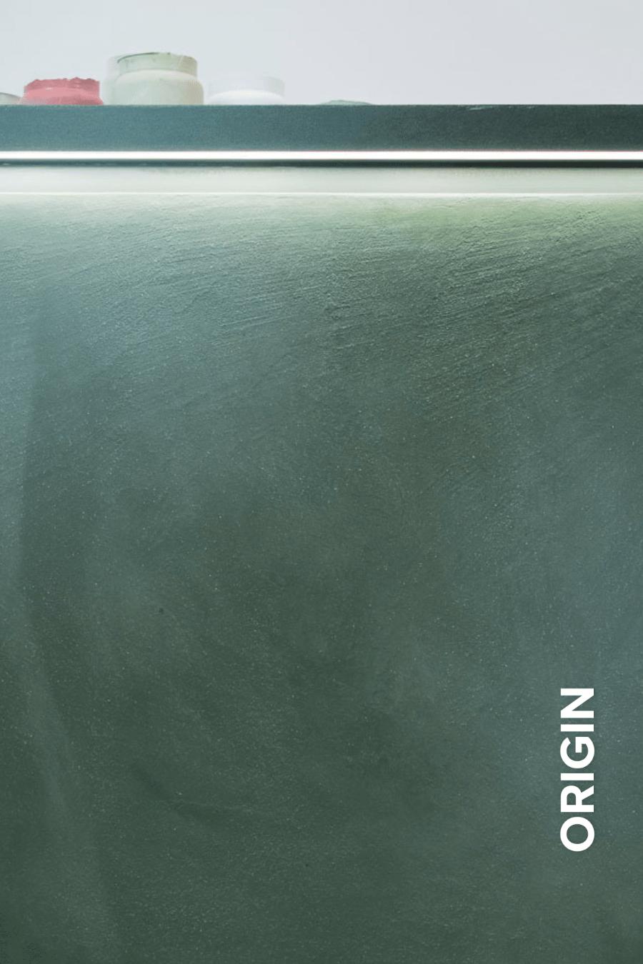 gladde groene afwerking Origin met subtiele schaduwen van Thalostuc