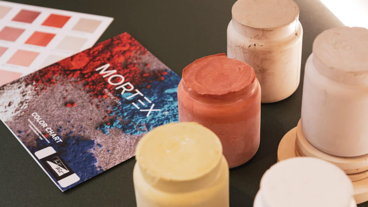 Mortex of microtopping kleurstalen